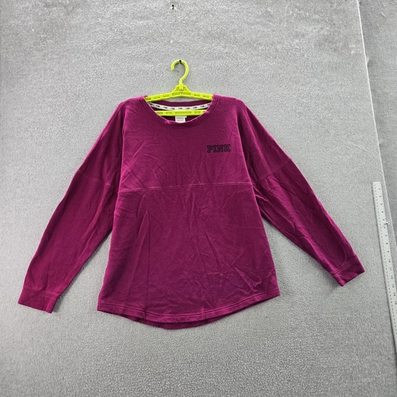 Victoria's Secret Tops - Victoria's Secret PINK Women Sweatshirt M Magenta LOVE Coquettecore Logo